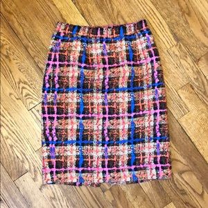 Jcrew Collection Pencil skirt in electric plaid 00